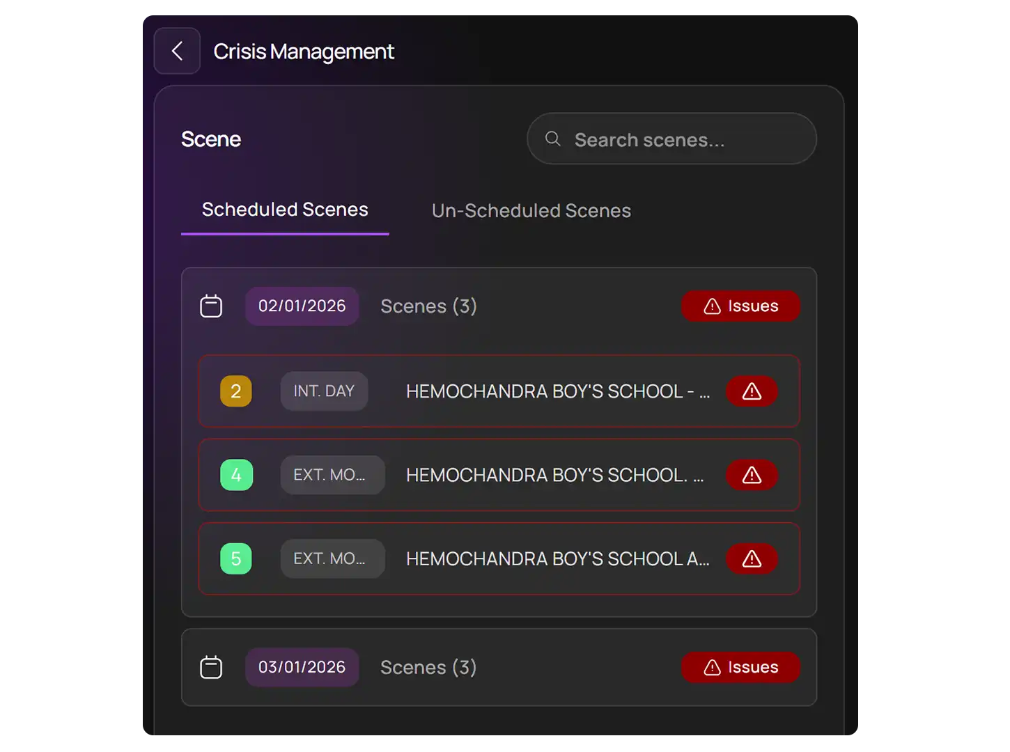 Structured disruption response